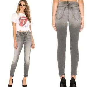 Mother The Looker Ankle Fray Jeans In Supermoon Grey Size 26 (V6